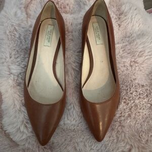 Cole Haan Vesta Skimmers Women's Brown Leather Flats